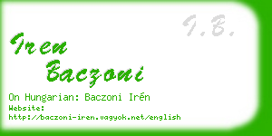 iren baczoni business card